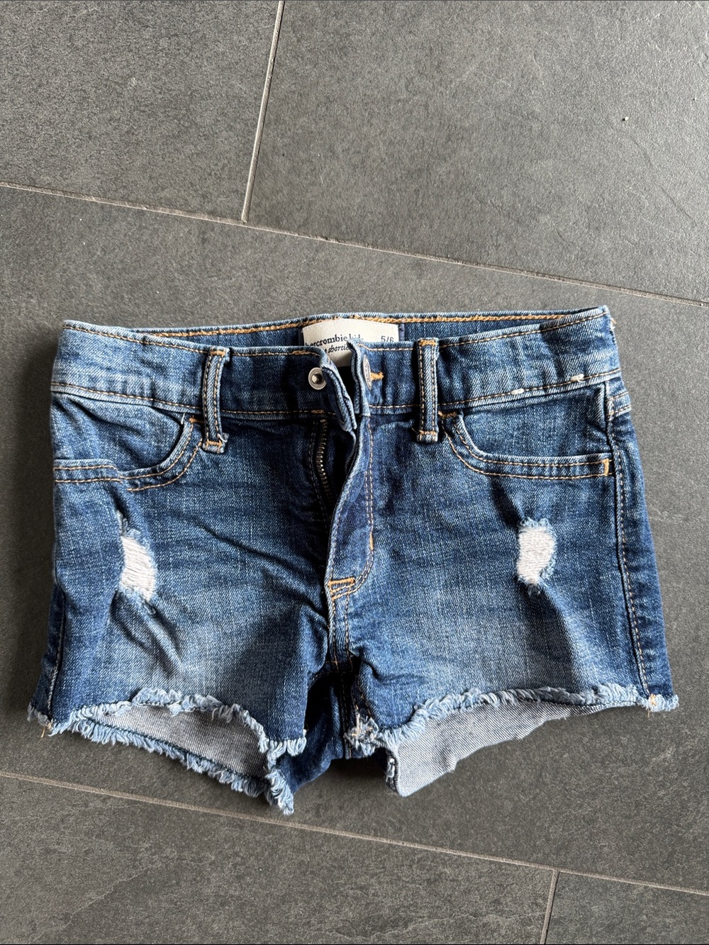 Abercrombie kids 5/6 Denim Distressed Blue Women's Cutoff Shorts